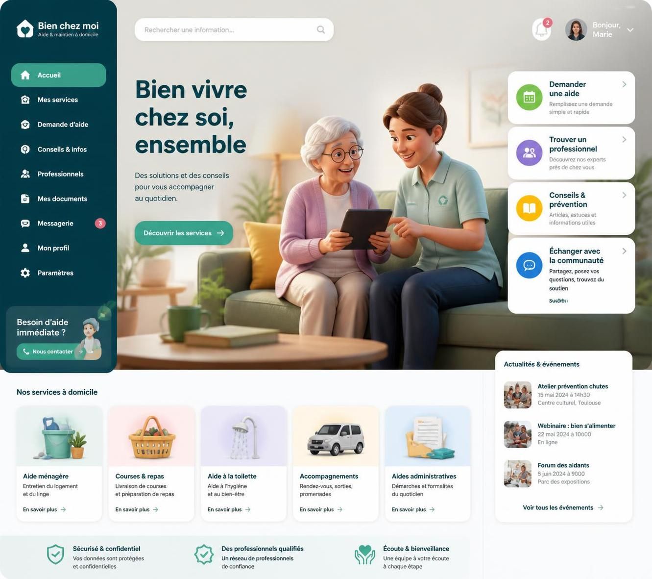 découvrez les véritables services et avantages offerts par cette plateforme d'aide en ligne à domicile, conçue pour faciliter votre quotidien.